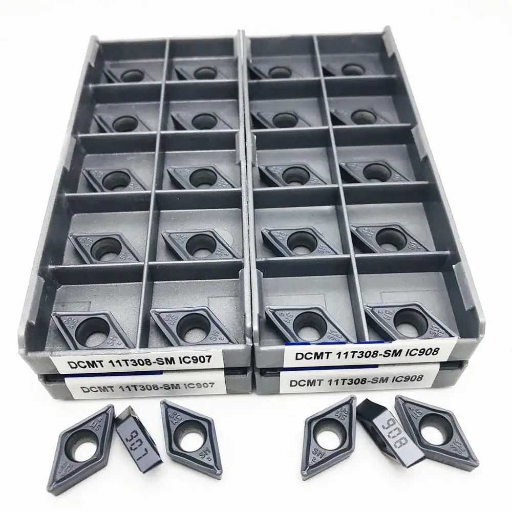 

Carbide insert DCMT11T308 SM IC907 DCMT11T308 SM IC908 internal turning tool DCMT 11T308 CNC lathe parts tool turning insert