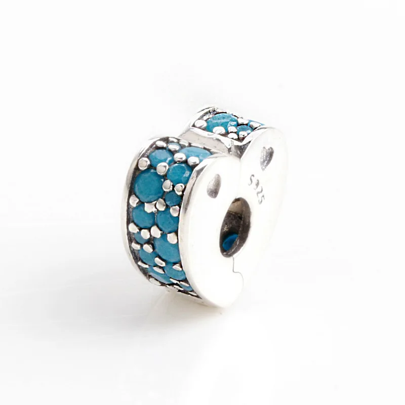 

Элегантный позиционирующий браслет из стерлингового серебра S925 пробы в форме сердца с пряжкой популярный универсальный синий браслет подх...