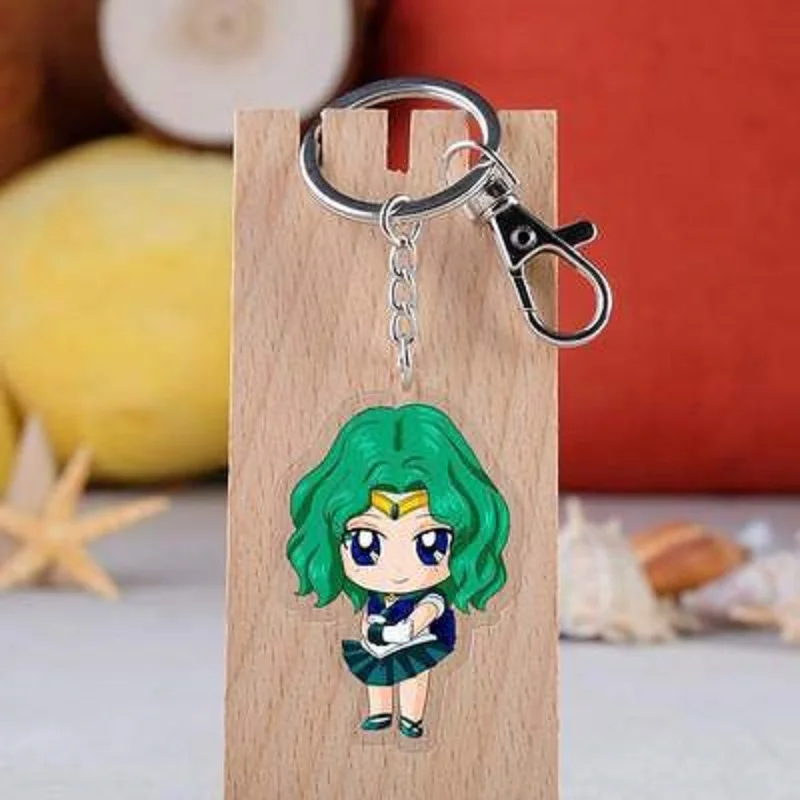 

Japanese Anime Sailor Moon Keychain Acrylic Transparent Pendant Bag Jewelry Mobile Phone Ornaments Car Accessories Keyring