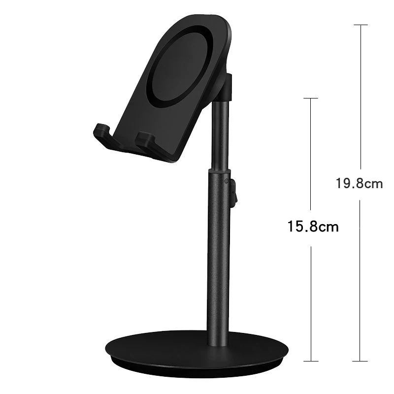 Black Adjustable Настольная подставка для телефона iPhone 11 X XR 8 7 6S алюминиевый сплав Подставка для планшета держатель для iPad Air 2 Mini 1 2 3 4 5 7,9 9,7 дюймов - Цвет: Black Adjustable