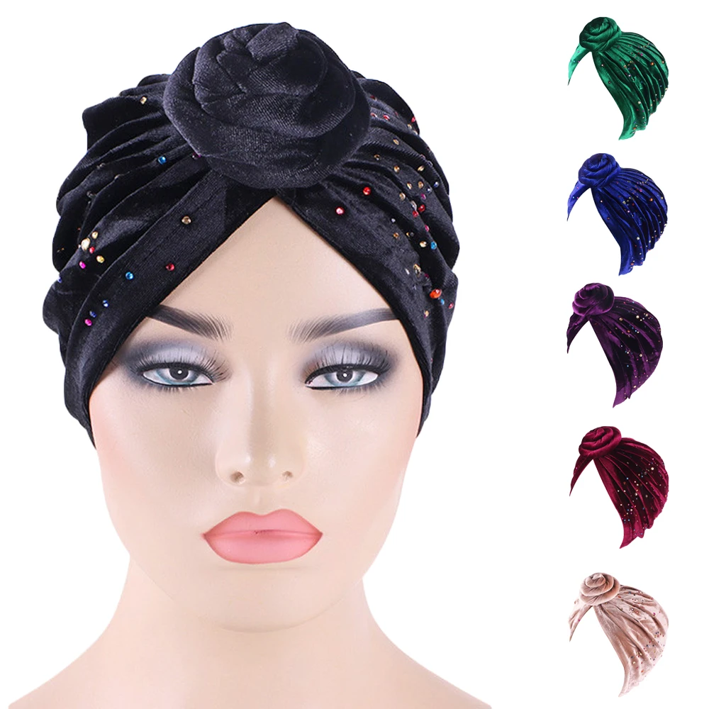 Бархатная шляпа с узелком в индийском стиле тюрбан мусульманская женская