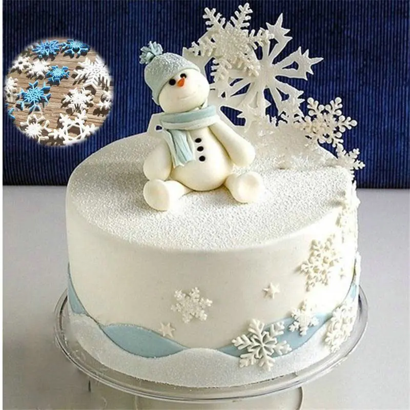 Рождественская форма в виде снежинки силиконовая для украшения торта | Дом и сад