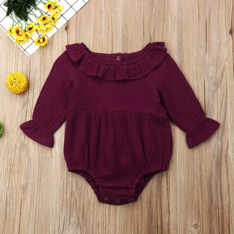 

Goocheer 2019 Fashion Autumn Toddler Newborn Baby Girl Long Sleeve One Piece Romper Jumpsuit Sunsuit Clothes
