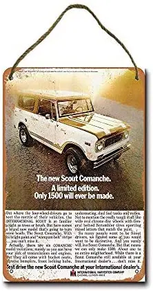 

Metal Sign 8 x 12 inch 1971 International Scout Comanche Wall Decor Hanging Sign