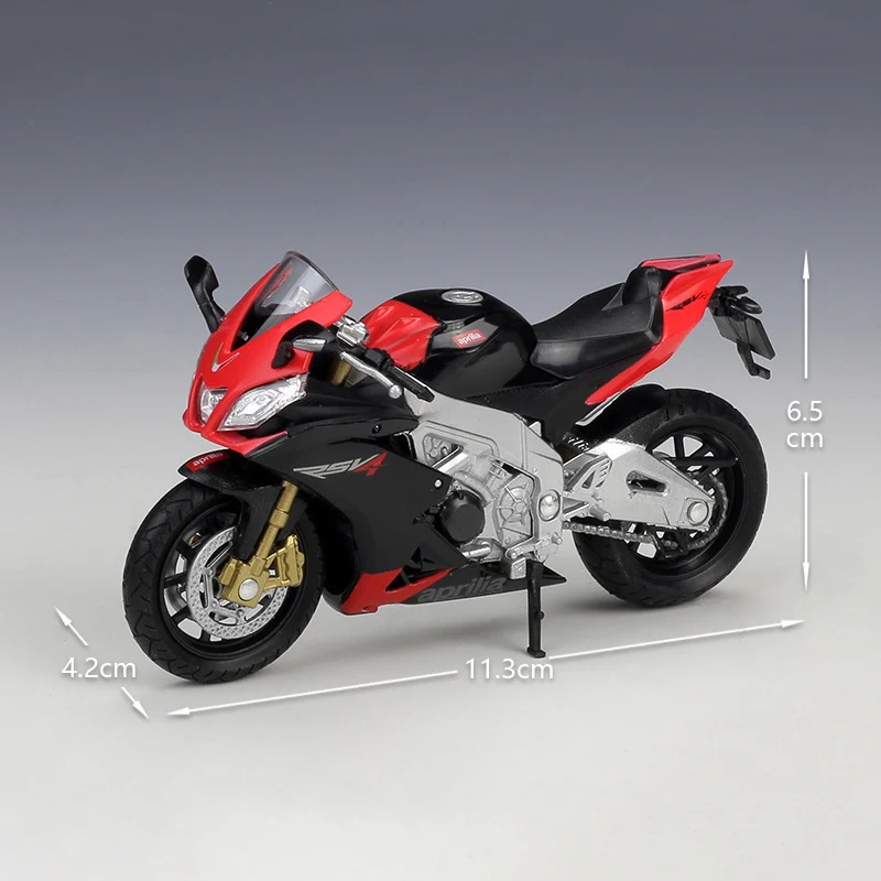 Модель мотоцикла Welly 1:18 фабричная модель aprilia RSV4 мотор велосипед миниатюрная