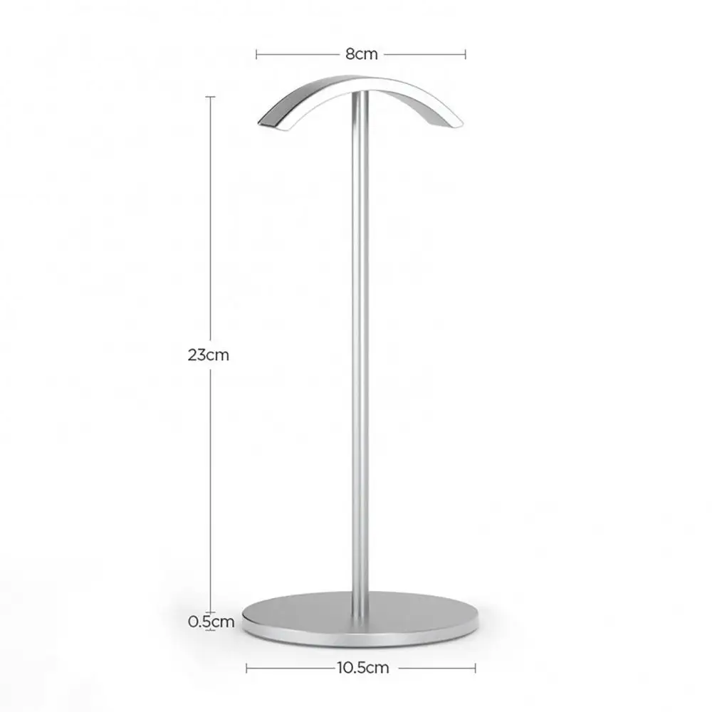 

Simple aluminum alloy metal texture top silicone headphone stand headset metal stand headphone desktop display stand