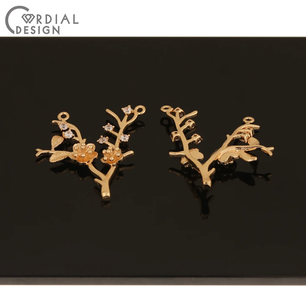 

Cordial Design 50Pcs 25*30MM CZ Pendant/Jewelry Accessories/Necklace Making/Hand Made/Jewelry Findings & Components/DIY Charms