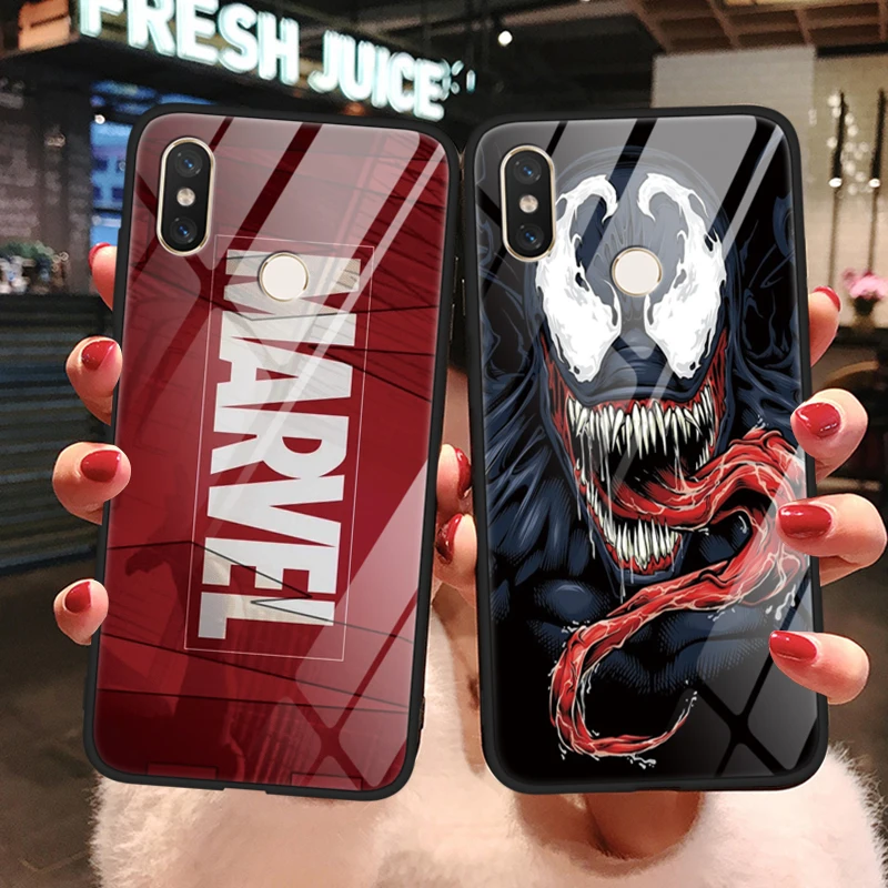 Чехол из закаленного стекла Marvel Мстители для Xiao mi Red mi Note 7 5 6 Pro Plus S2 чехол для mi x 2 2S Max 3 8 9 Lite A1 A2 Cool
