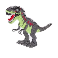 punk style dinosaur embroidered patch for cloth iron on badges fashion appliques for jacket jean decoration stickers