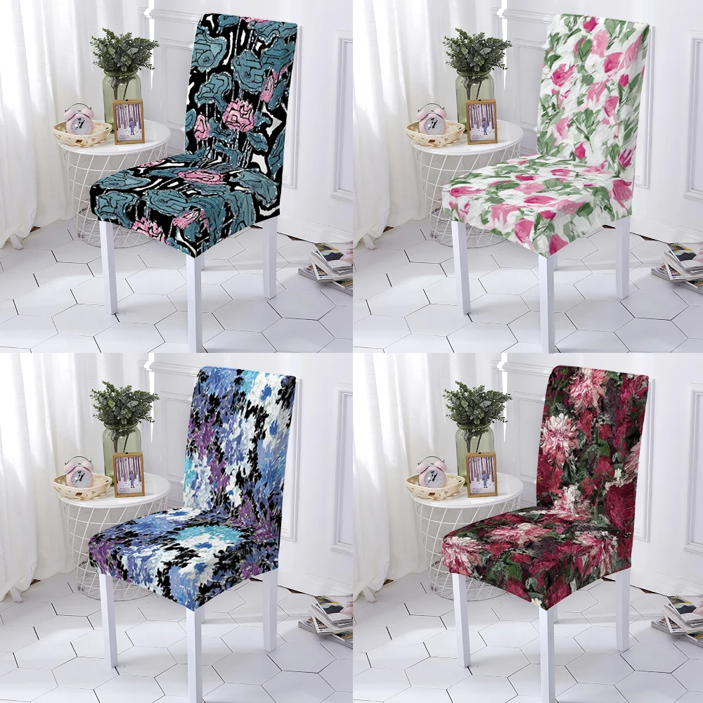 

Chair Cover Leaf Seat Cover Floral Design Sense Protective Cover Washable Party Multi-Function General Decoration 1/2/4/6pcs