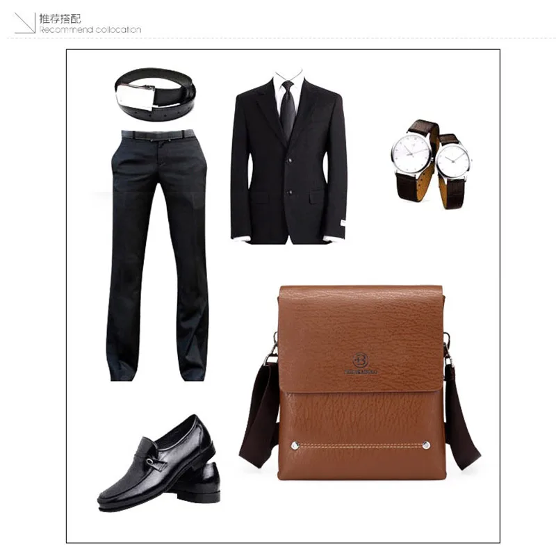 Новые модные мужские сумки через плечо кожаная мужская сумка с двойной молнией