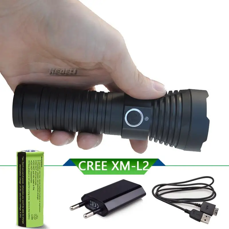 26650 USB зарядка светодиодный фонарик xml t6 l2 Высокая мощность перезаряжаемая