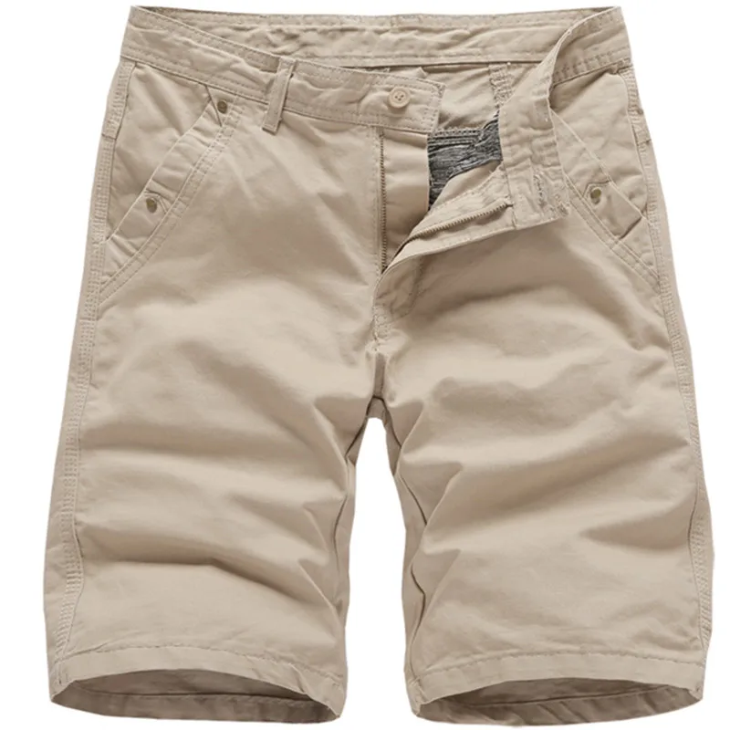 

Chinese Style Simple Casual Shorts Knee Length Pants Loose Breathable Summer Fashion Beach Cargo Safari Style Shorts