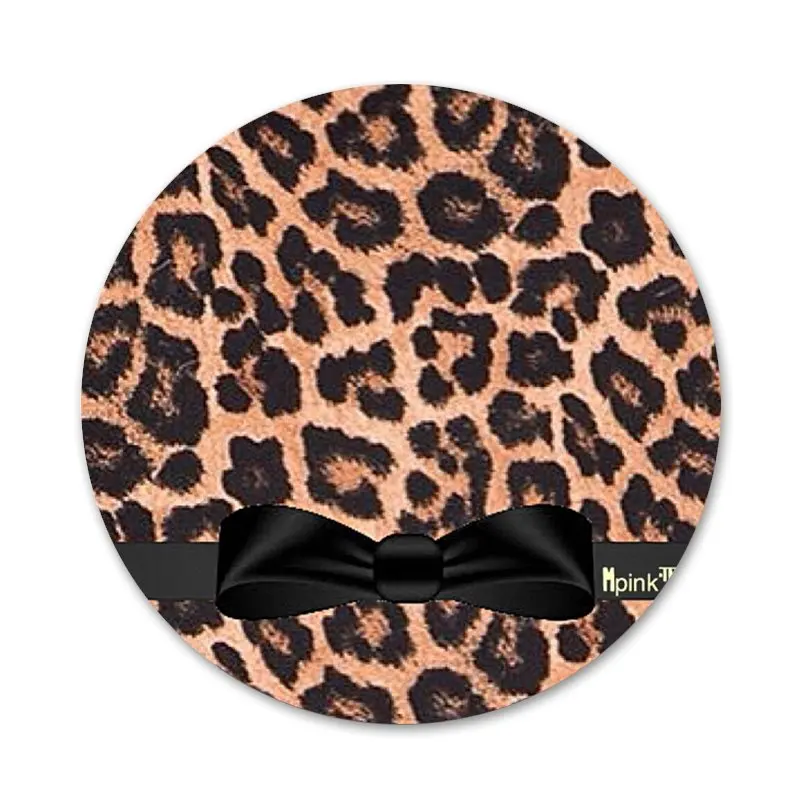 58 мм Красочные значки с леопардовым принтом украшения броши металлические для