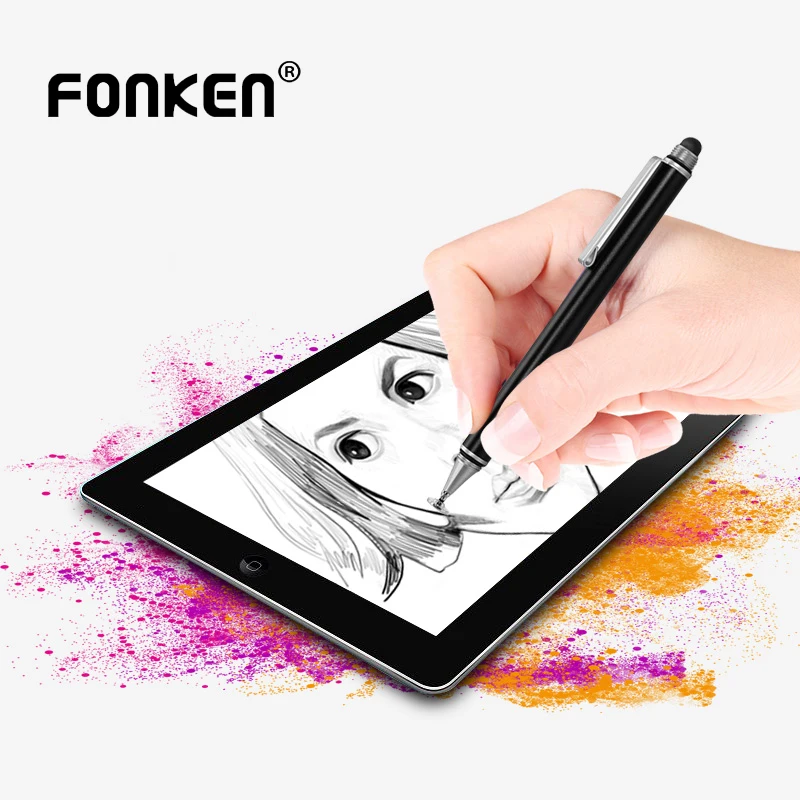 FONKEN стилус для телефона 2в1 емкостная ручка сенсорная планшета поверхность