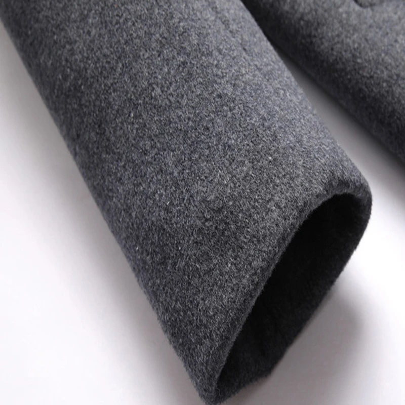

New Men Winter Wool Coat Thick Hooded Men Wool Blends Coats British Style Long Windbreaker Jacket Woolen Overcoats