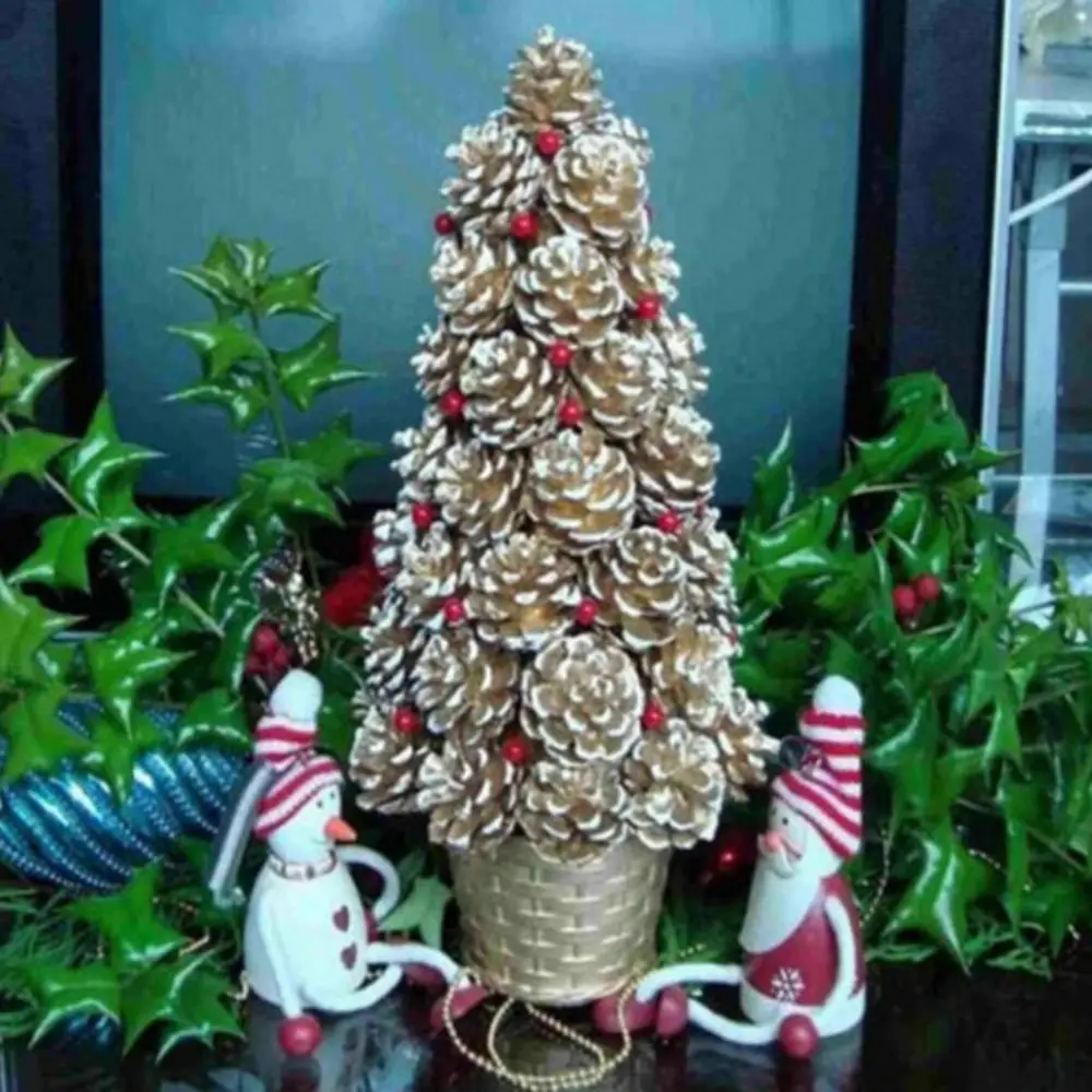 9 шт Мини Декоративные шишка сосновые шишки для Ёлочные наконечники Ваза