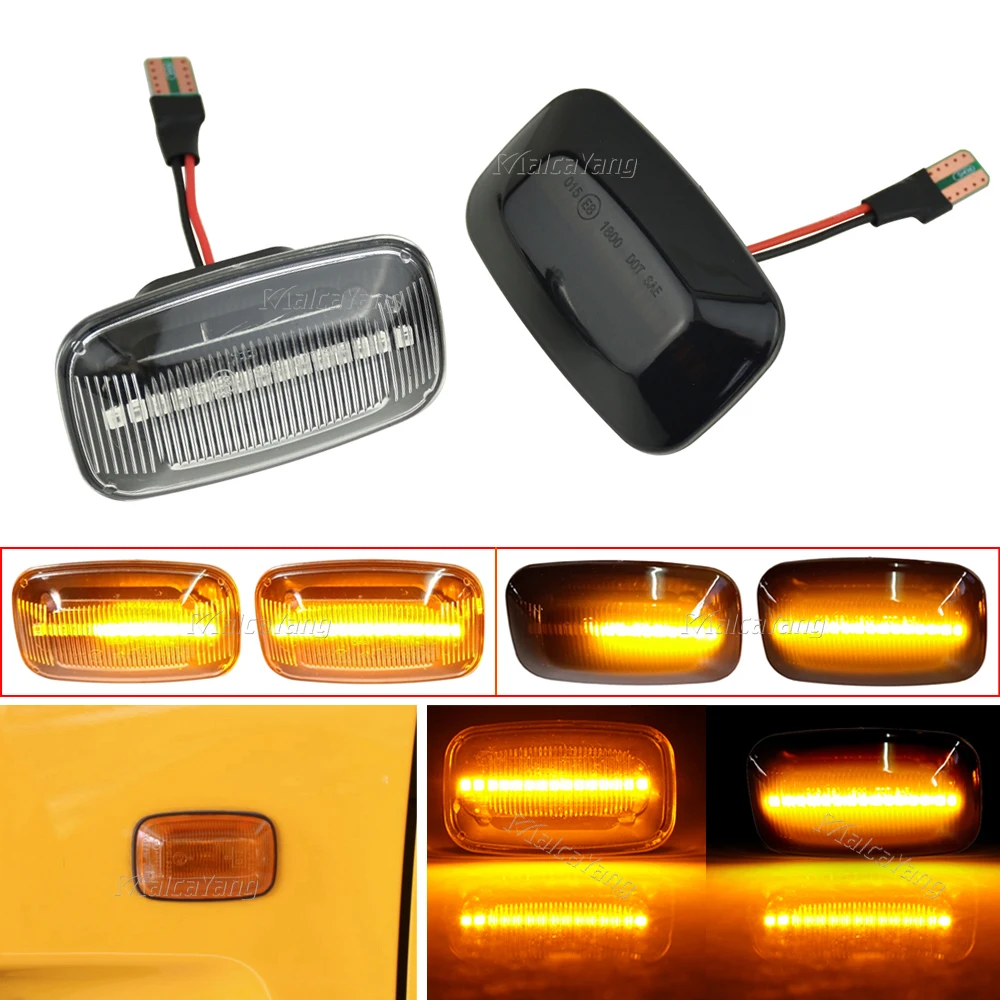 

For Toyota Land Cruiser LC100 LC70 LC80 Hilux N160 Celica T180 Previa XR10 Car LED Dynamic Turn Signal Light Side Marker Lamp