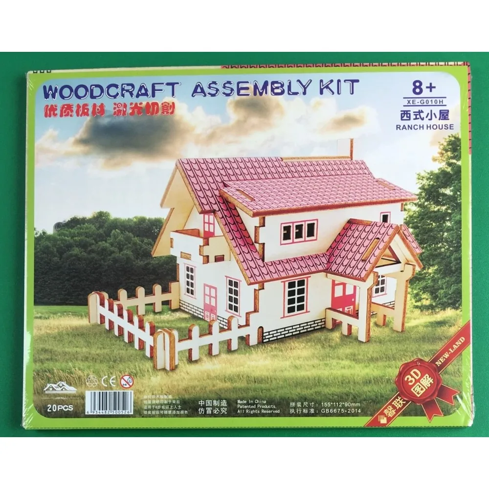 Набор для сборки 3D деревянные игрушки ранчо кукольный домик мини-головоломки