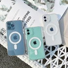 Чехол-накладка для iPhone 12 Pro Max Mini, магнитный, прозрачный