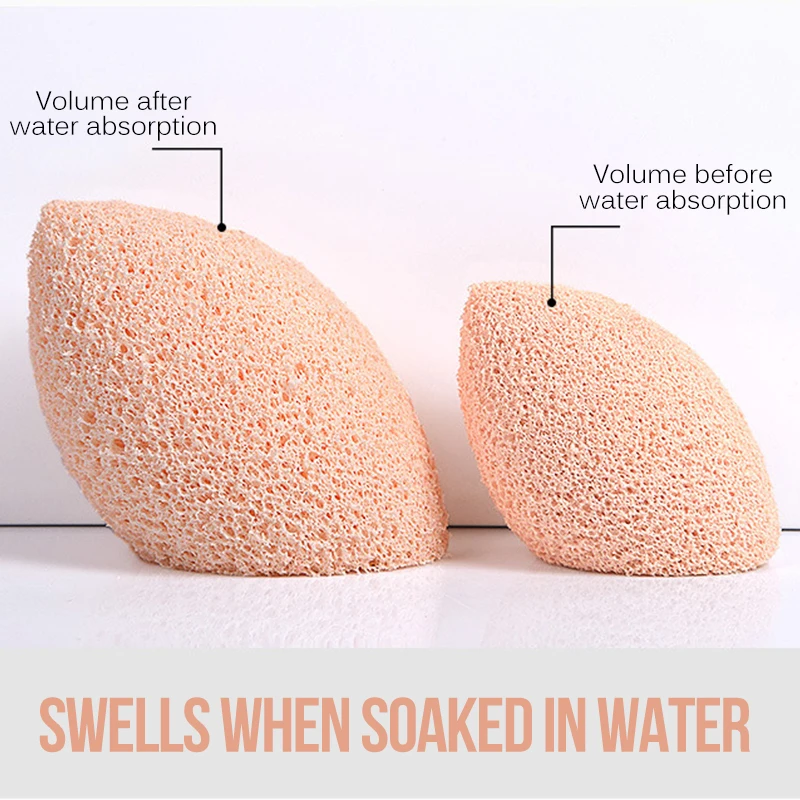 1 шт. натуральная древесная масса губка для целлюлозы компресс косметическая