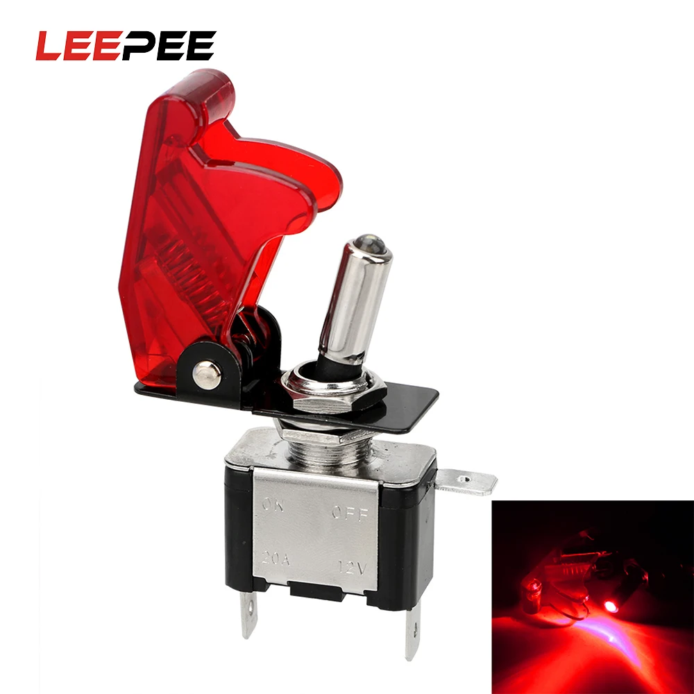 LEEPEE рычажный выключатель SPST тумблер кулисный переключатель светодиодный