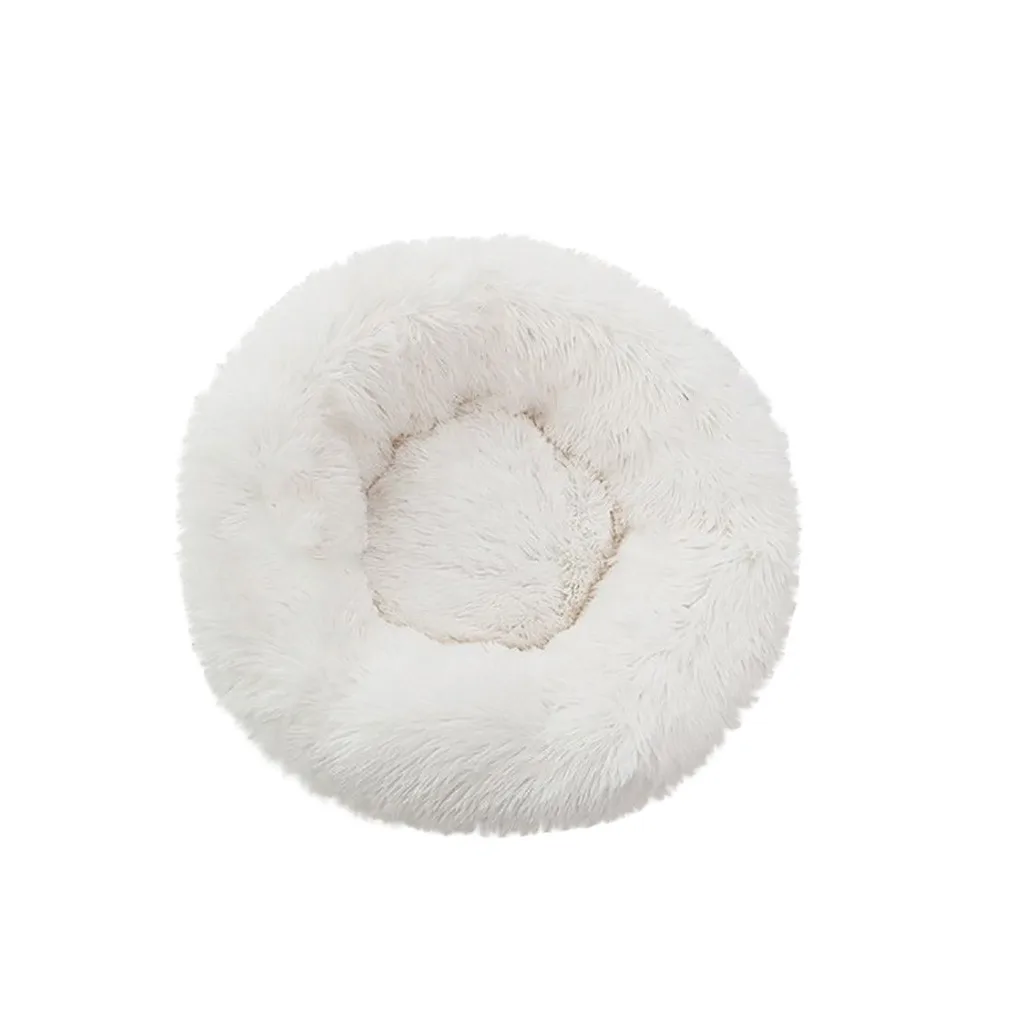 Round Dog Cat Bed Pet Washable House Breathable Lounger Sofa Deep Sleep Litter Kennel Super Soft Plush Beds @47 | Дом и сад