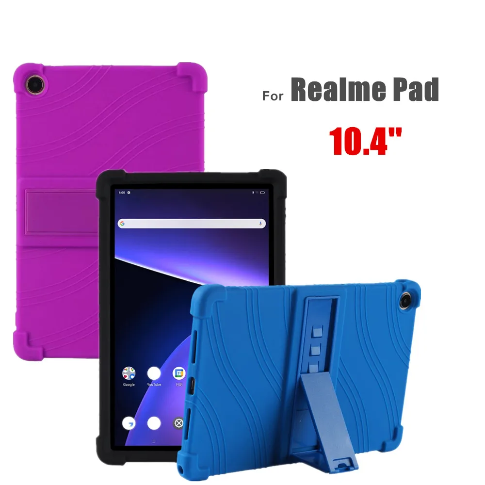 Coque de protection en silicone pour tablette Realme Pad 10.4  2021 pouces  support pliable