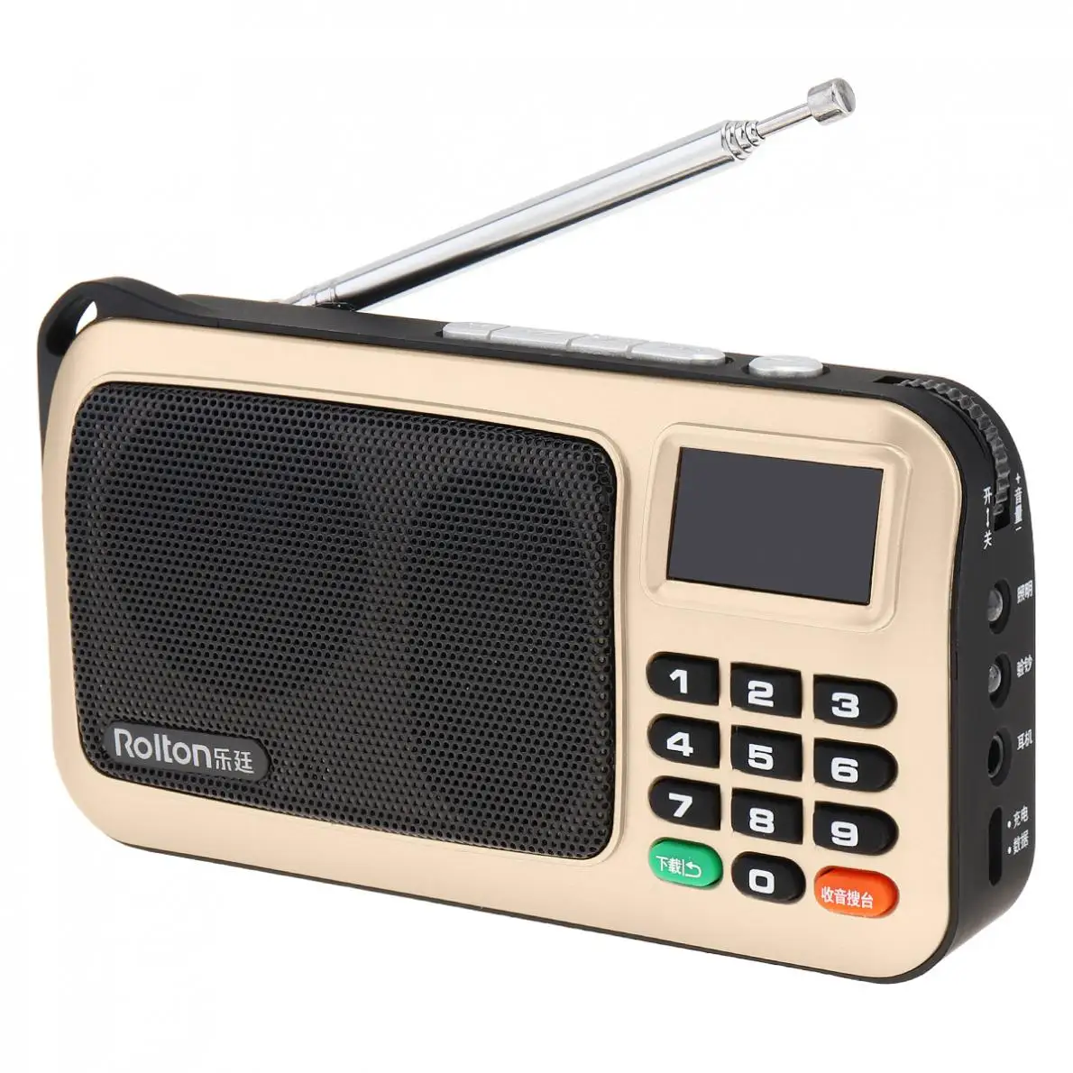 Портативная мини Колонка Rolton W405 с TF картой USB FM для пожилых людей ЖК дисплеем
