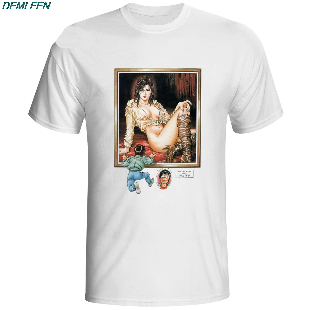 Футболка в стиле ретро с изображением охотников и городских манг модная футболка