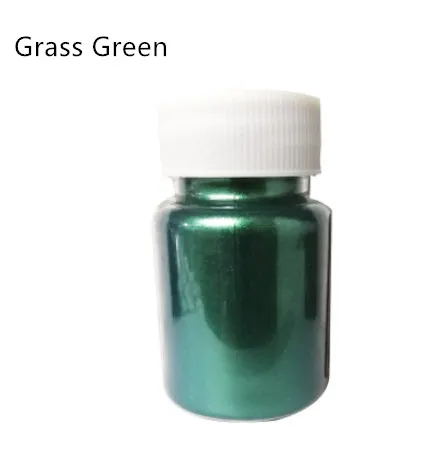 Grass green 15 г съедобный золотой порошок мусс торт помадка Макарон шоколадное украшение блестящий порошок серебряный жемчуг порошок цвет выпечки пыль - Цвет: Grass green