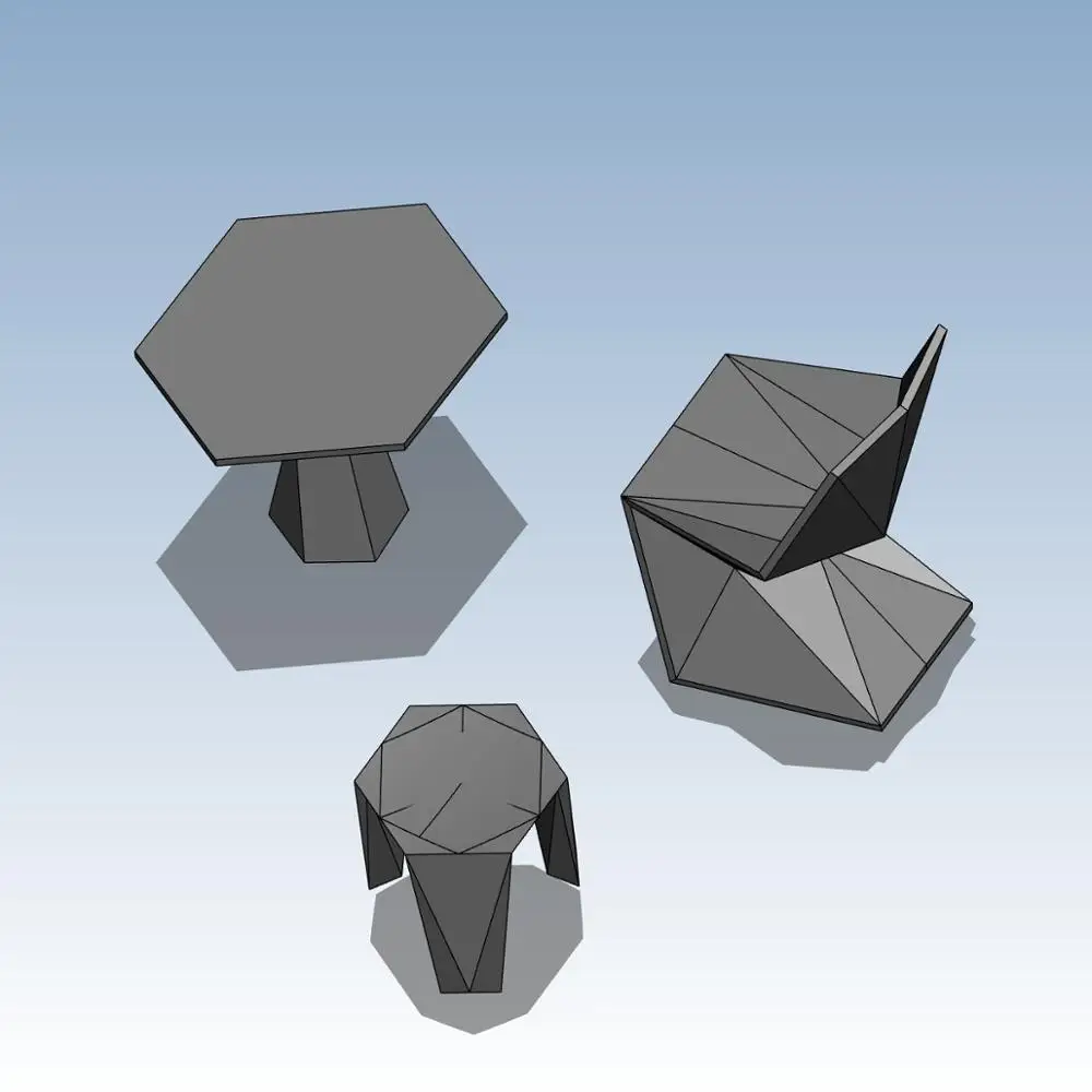 

Table and chair module Custom order highqualityhighprecision digital models 3D printing service Home Decoration ST3522