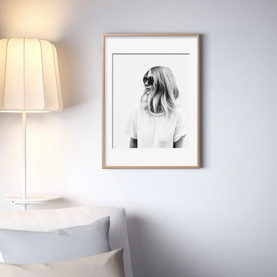 Black and White Figure Wall Art Canvas Paintings Girls Kitchen Prined Pictures Wall Prints and Posters Living Room Home Decor