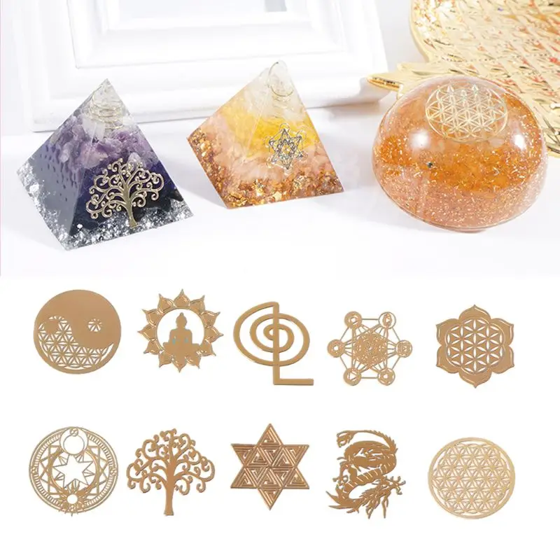 

New Energy Tower Pattern Paste Copper Stickers For DIY Making Mould Craft Jewelry Tool