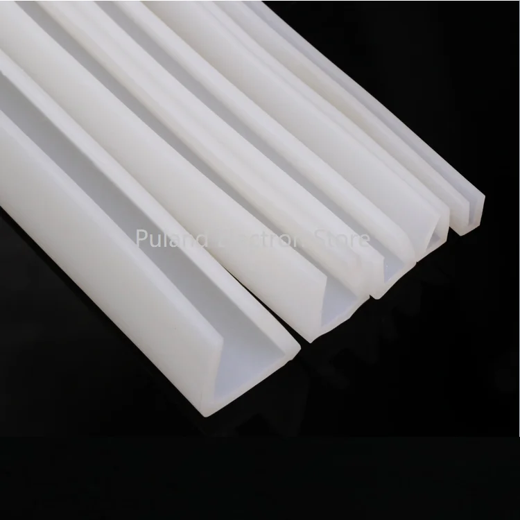 

U Shape Seal Strip 1mm Channel Silicone Rubber Wrap Slid Window Car Door Shower Frameless Glass Edge Weatherstrip Soft Protect