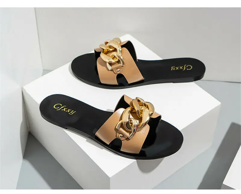 

Women Slip On Sliders Slippers Summer Beach Flat Flip Flops Sandals Casual Shoes