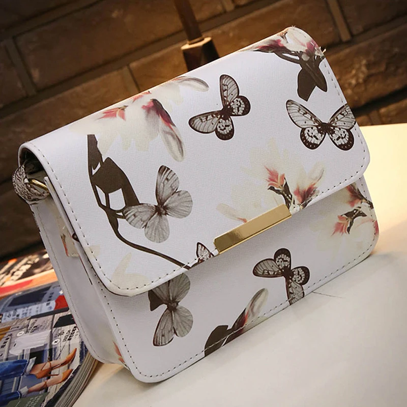 Женская Цветочная кожаная сумка на плечо ранец сумочка в стиле ретро мессенджер