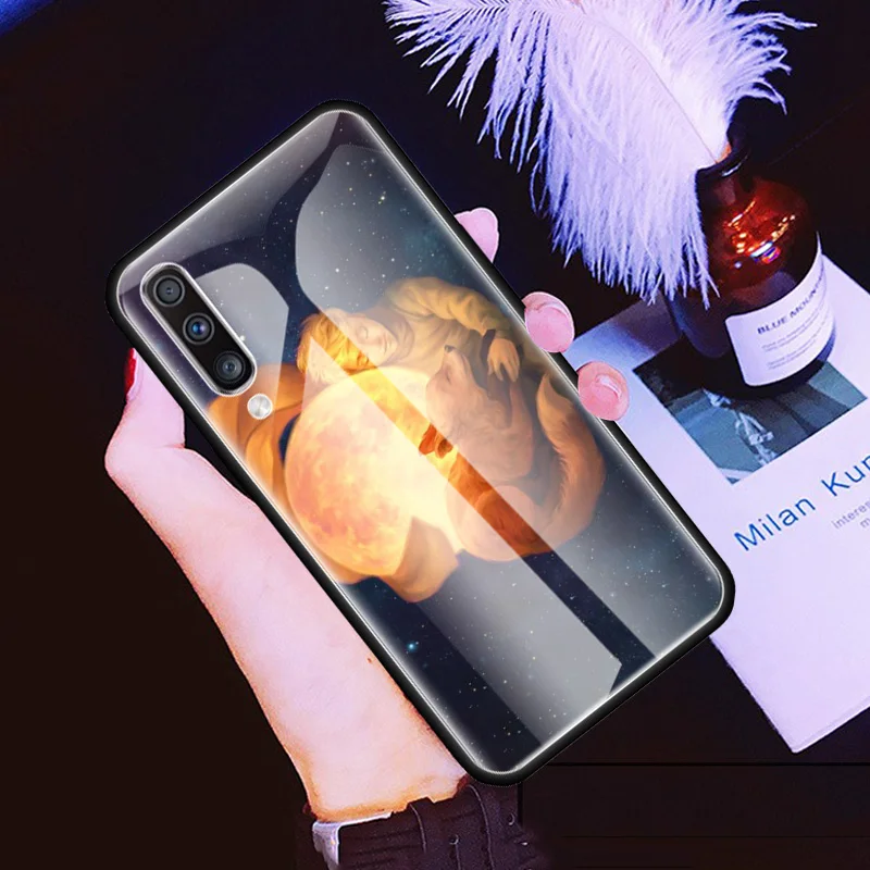 

The Little Prince And Fox Glass Phone Case for Samsung Galaxy A51 A50 A71 A72 5G A70 A21s A31 M31 A30 A91 A40 A41 M51 A10 Cover