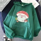 Женская толстовка с капюшоном и принтом грибов