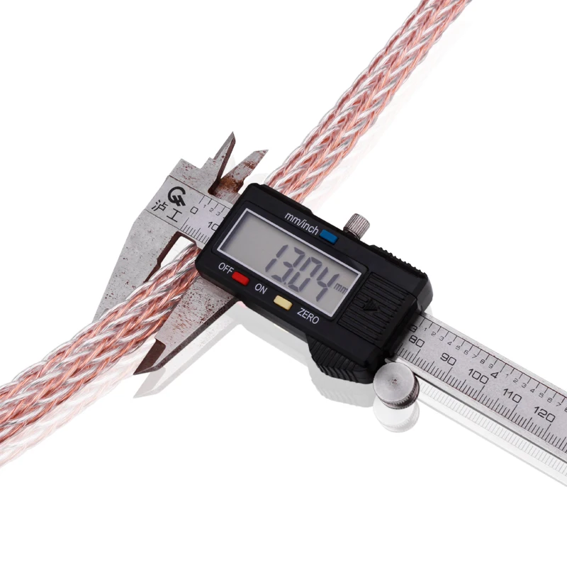 Bestellen DIYLIVE 5m Taiwan 12AC 7N Einzigen Kristall Kupfer Silber überzogene Single Kristall Kupfer Fieber Wichtigsten Lautsprecher Kabel HIFI Lautsprecher Verdrahtung