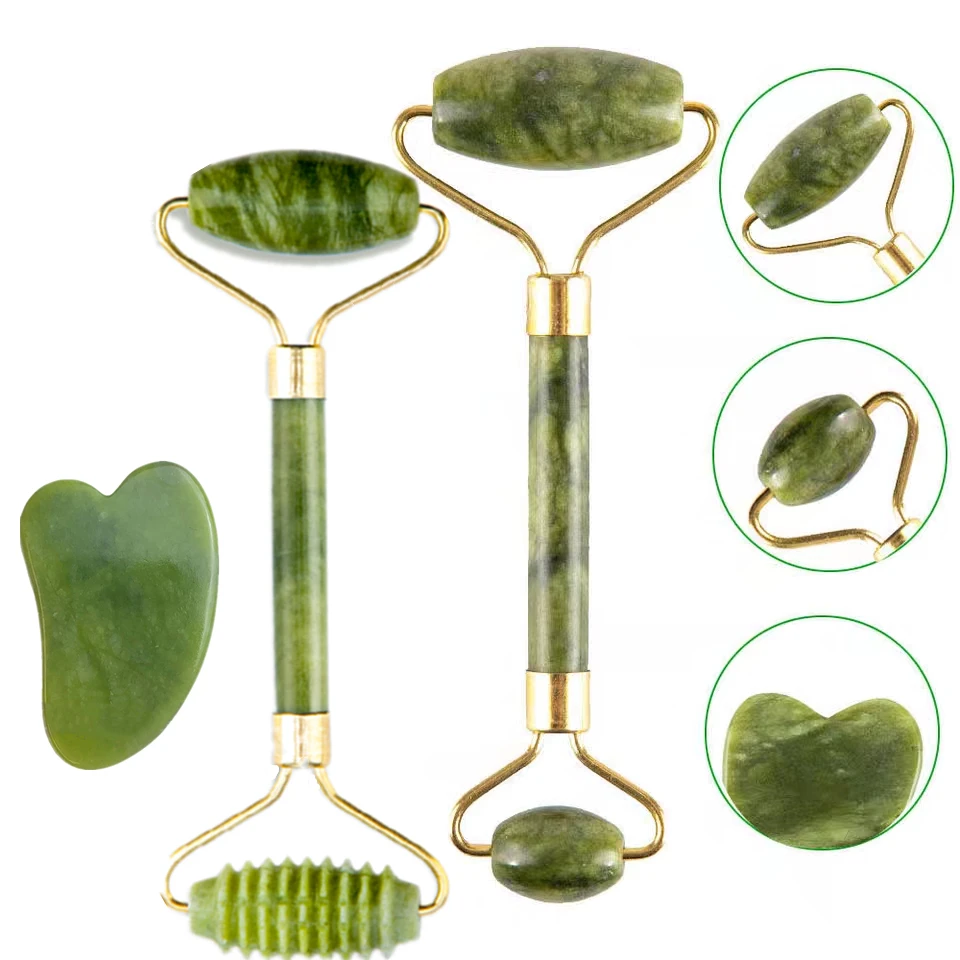 Массажер для лица набор нефритовых роликов глаз шеи подтяжки подбородка