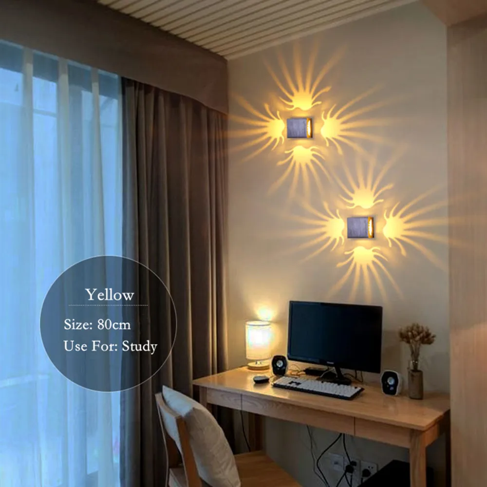 Скандинавский настенный светильник креативное светодиодное бра цветное