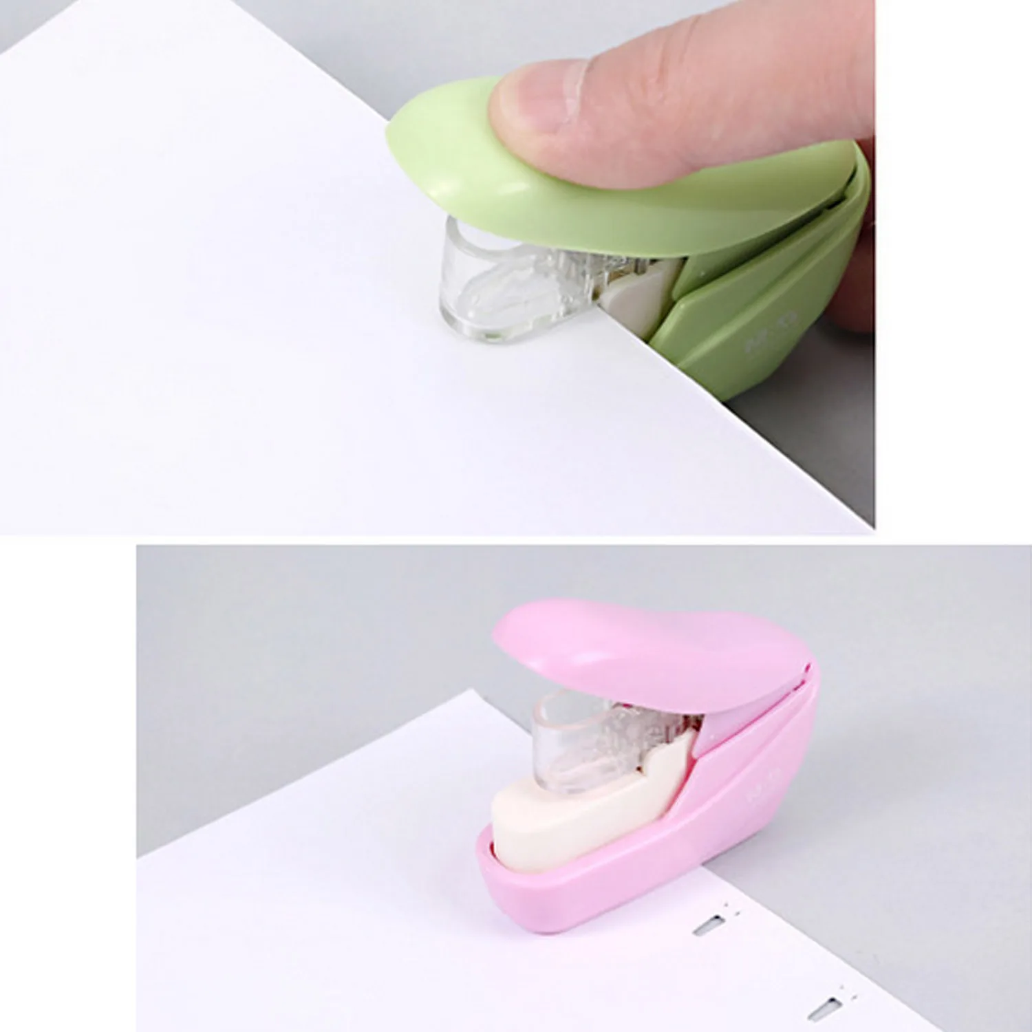 Не имеет гвоздей без скоб сшивная машина мини милый защитная Бумага Clinch степлер