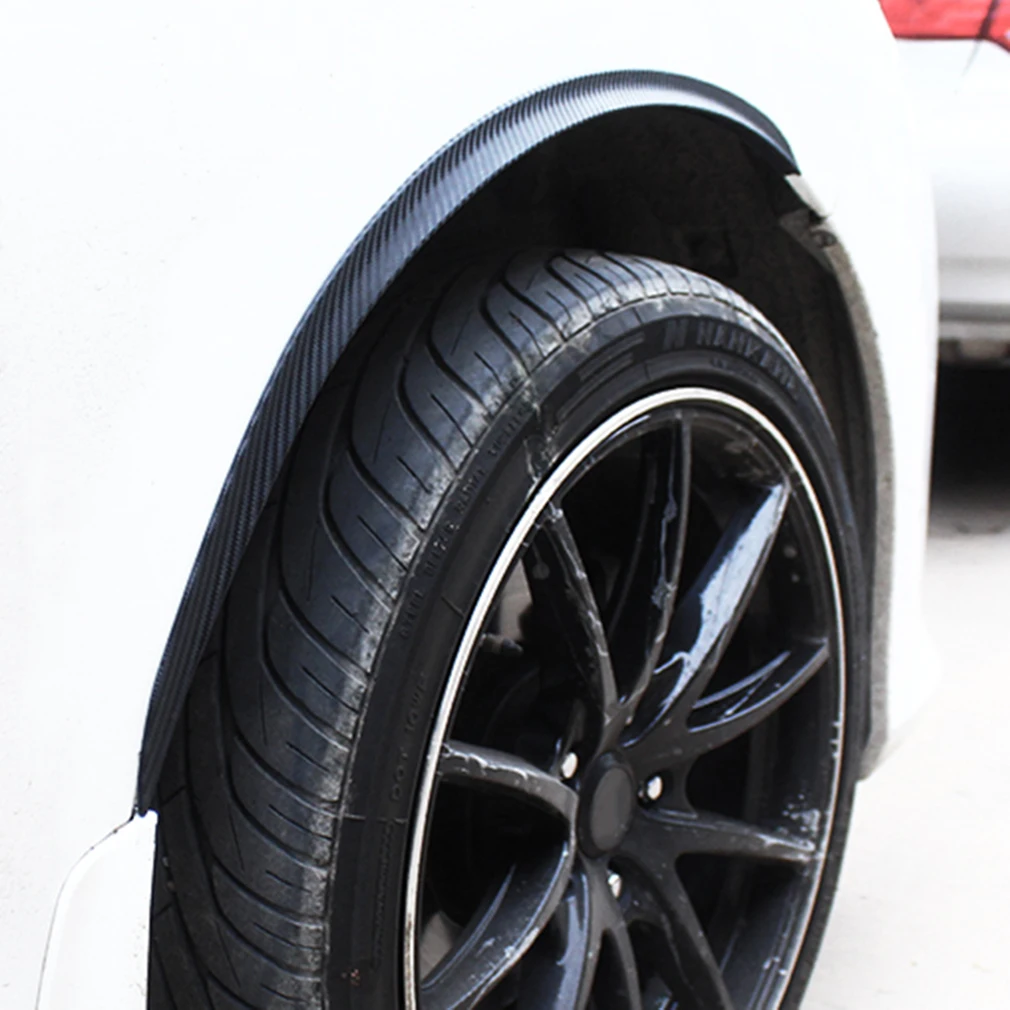 

2pcs Carbon Fiber Style Fender Flare Wheel Lip Body Kit Universal For Car Truck Car Mudguard Mud Guard