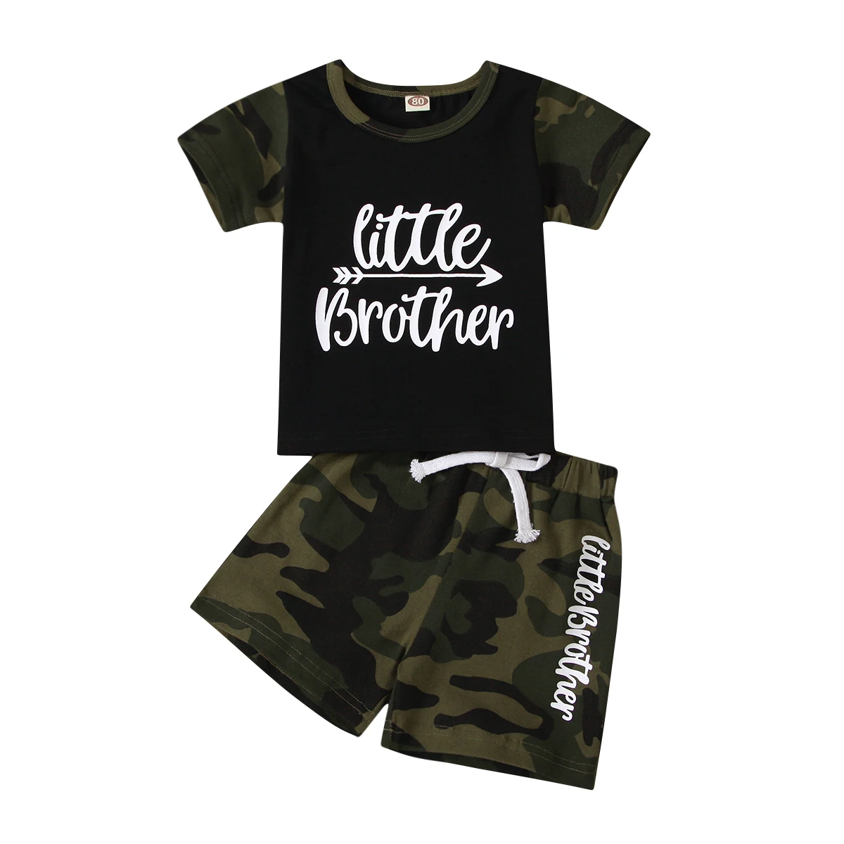 

baby boys summer short sleeveletter top t-shirt Camouflage shorts pants toddler kids clothes set 2pcs 6-24M