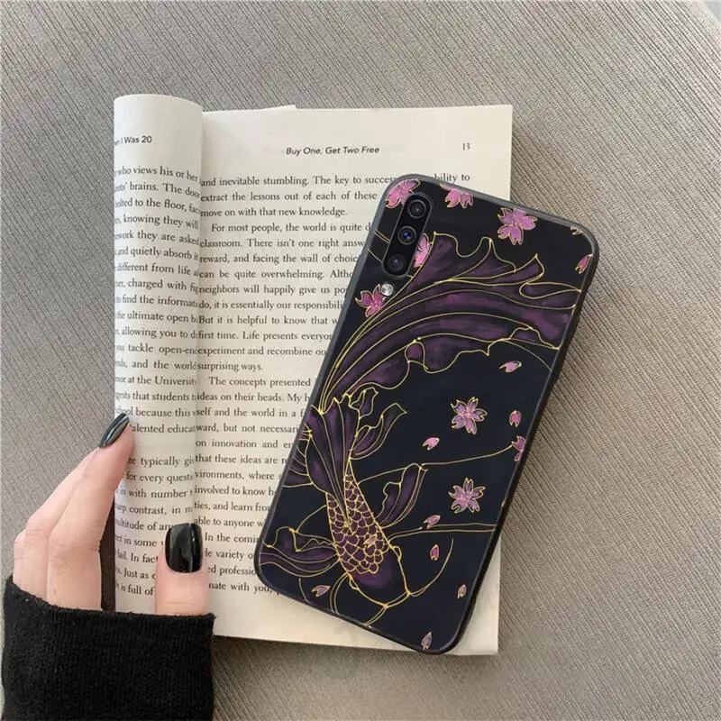 

Chinese Koi Fishes Painting style Phone Case For Samsung galaxy S 9 10 20 A 10 21 30 31 40 50 51 71 s note 20 j 4 2018 plus