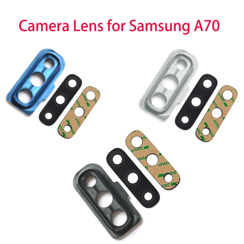 

Rear Back Camera Lens Glass Replacement For Samsung A70 A705F Ring Cover Case with Ahesive Sticker
