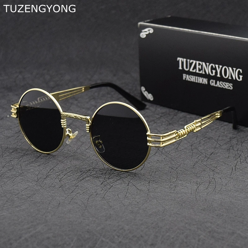 Винтажные солнцезащитные очки в стиле стимпанк круглые готические аксессуары