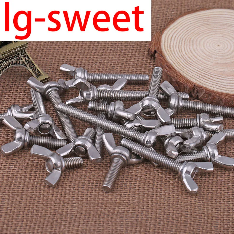 

[M6 M8 M10] stainless steel butterfly screw butterfly sheep horn Yuanbao hand screw butterfly disc bolt 10PCS