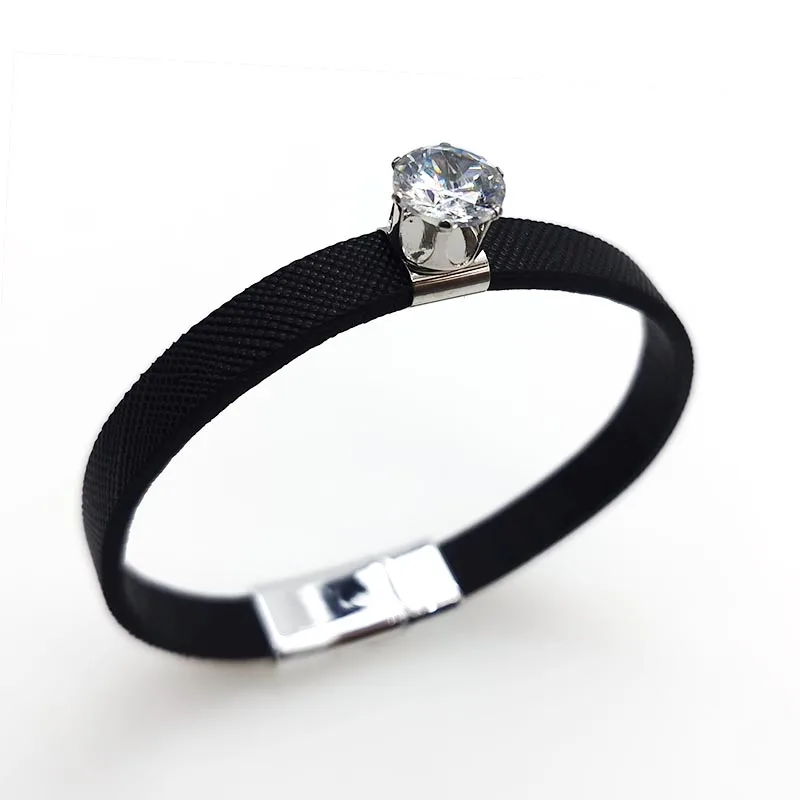 2020 взрывной горный хрусталь кожаный браслет для женщин креативный Железный Шарм